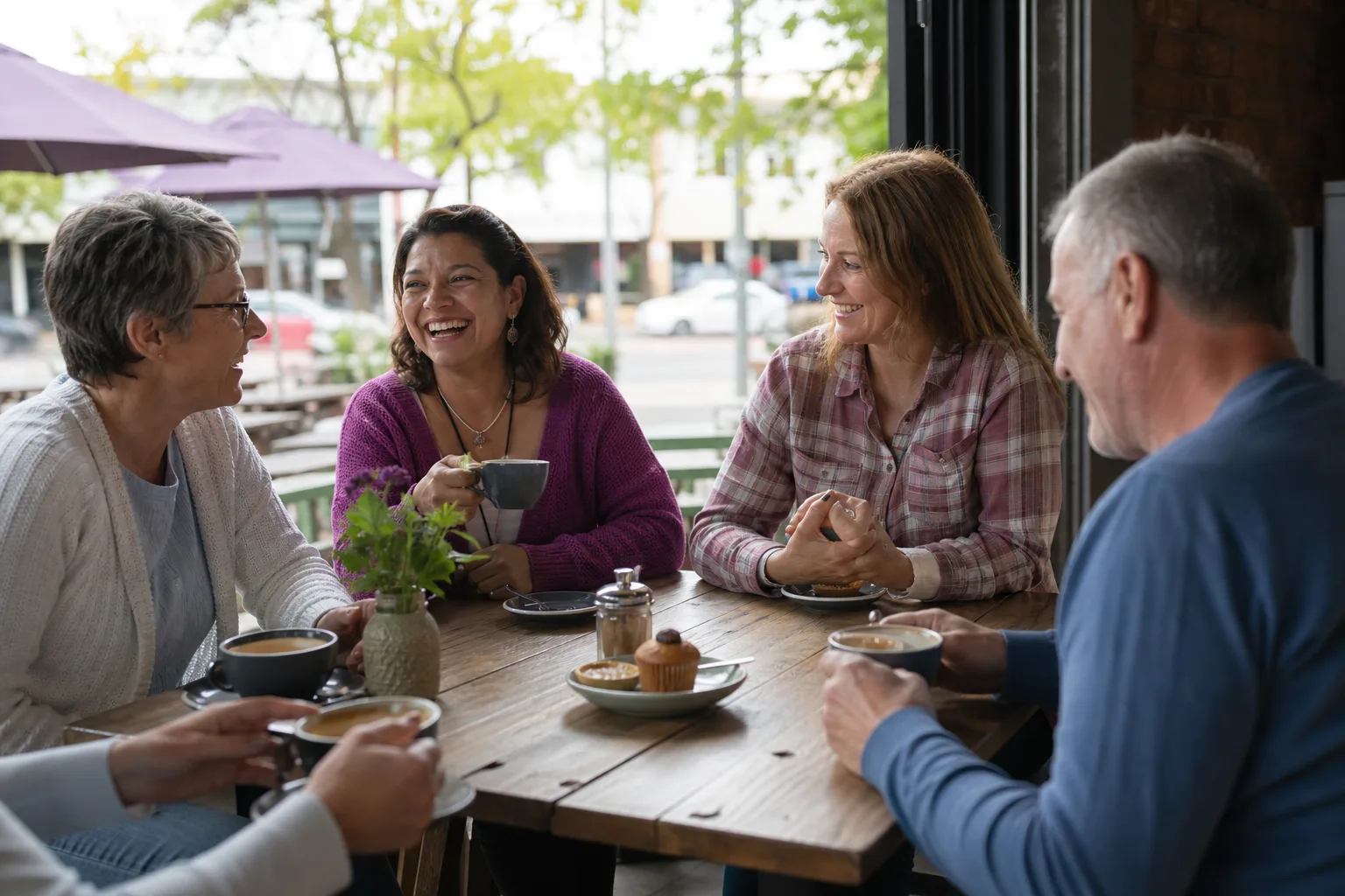 People chatting together at a relaxed social meetup in Ipswich