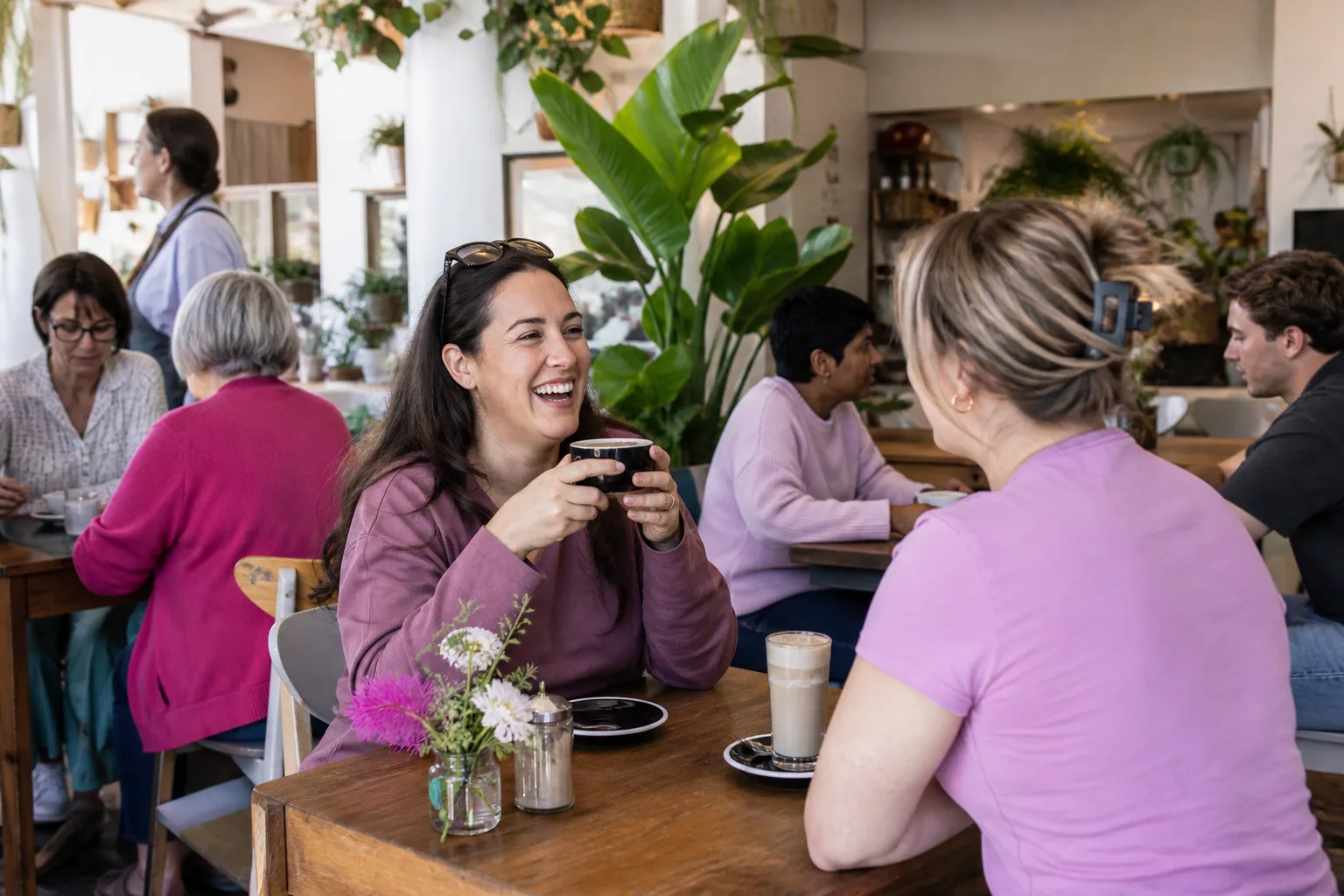 Adults talking together at a relaxed social gathering in Ipswich