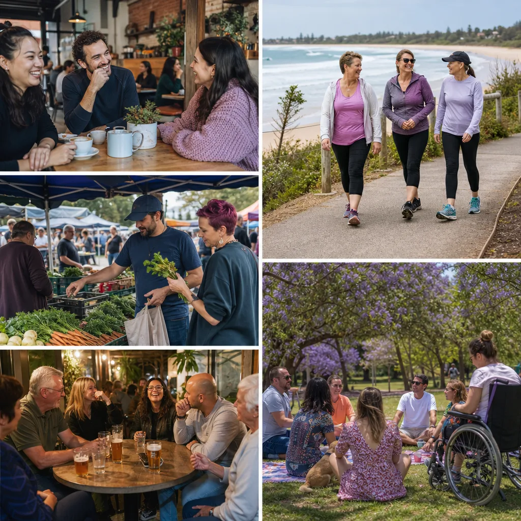 A newcomer being welcomed into a small Ipswich community group